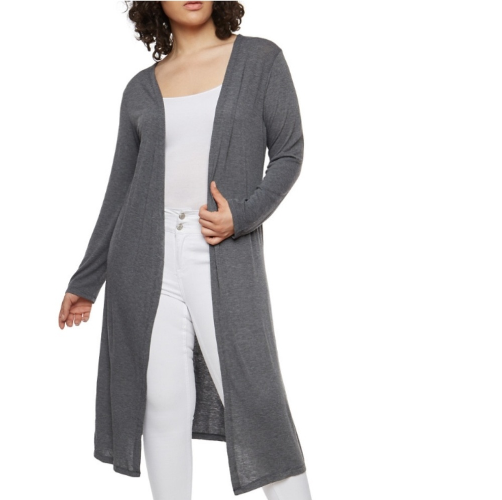 Gray and Black Cardigan 2x
